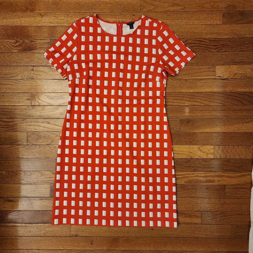Ann Taylor Red & White Checkered Dress